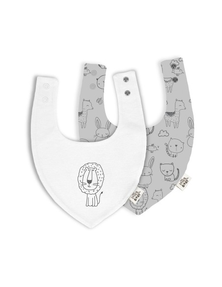 Pack 2 Baberos Bandana 20X30 Cms Animalitos