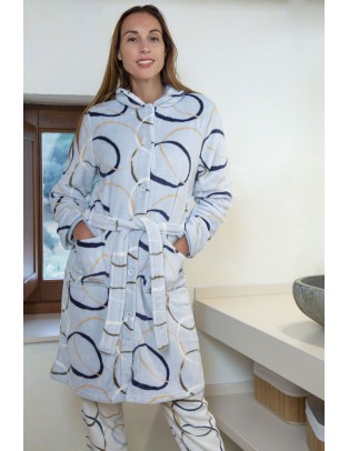 Bata Mujer Larga Estampado...