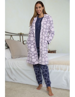 Bata Mujer Larga Estampado...