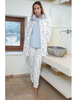 Bata Mujer Corta Cremallera...