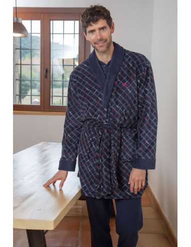 Bata Hombre Corta Cuadrícula